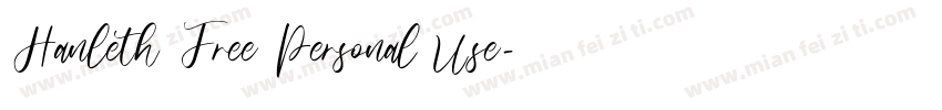 Hanleth Free Personal Use字体转换